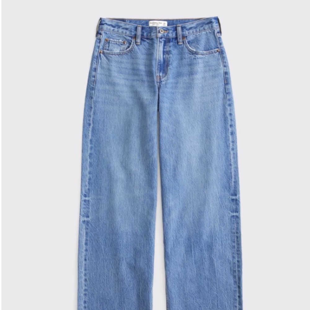 Abercrombie & Fitch Curve Love Low Rise Ultra Loose Jean, Size 33